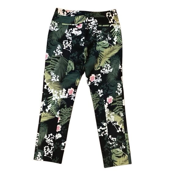 NWT Adrianna Papell Slim Leg Tropical Print Pant Size 4 - Picture 3 of 11